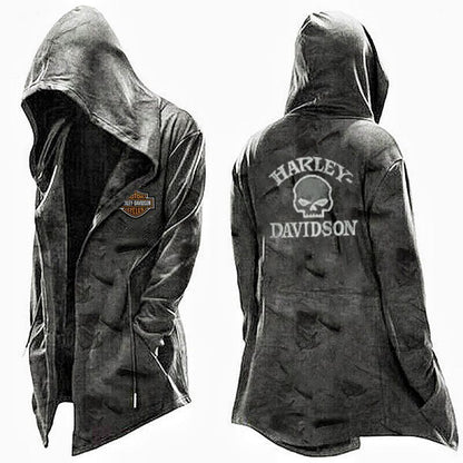 Loose hooded sweatshirt jacket