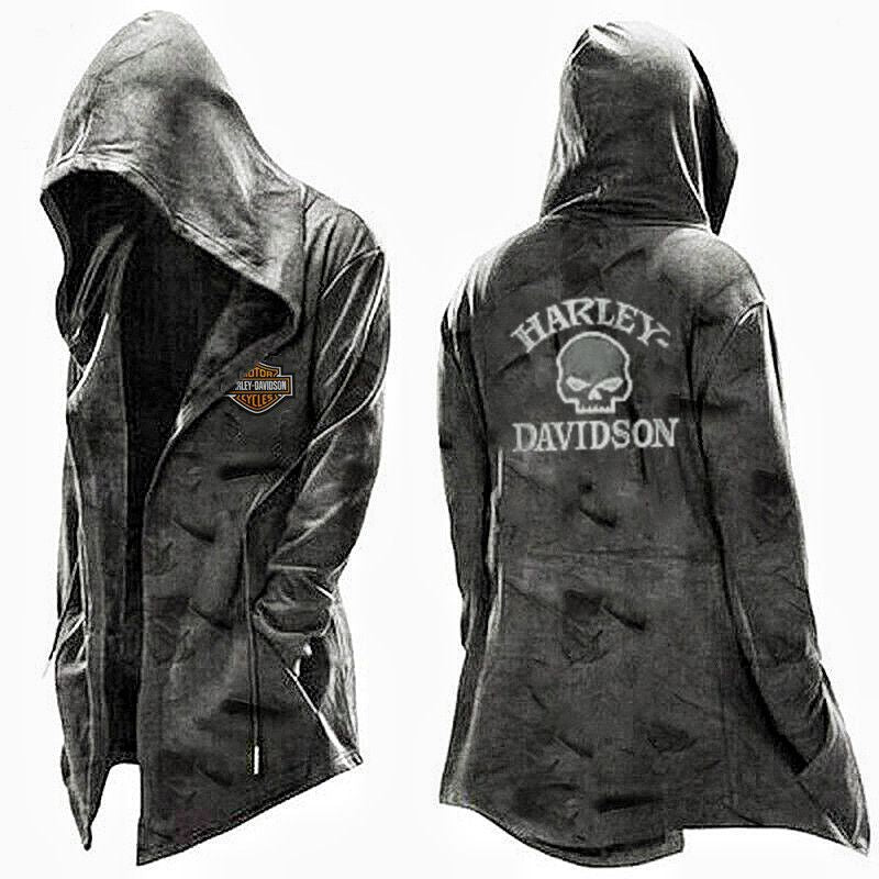 Loose hooded sweatshirt jacket