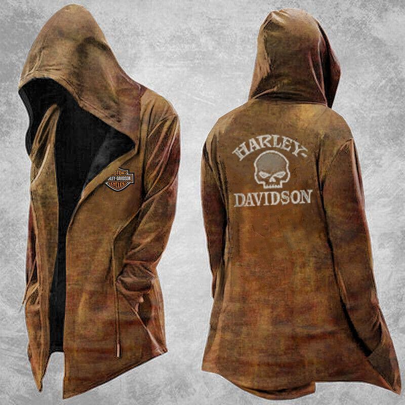 Loose hooded sweatshirt jacket