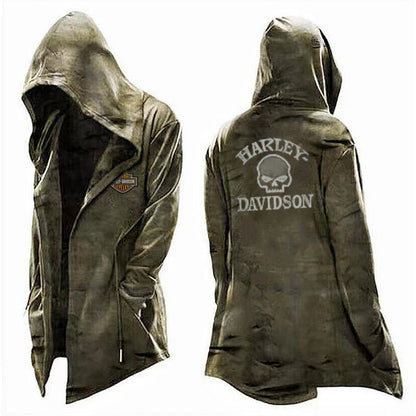 Loose hooded sweatshirt jacket