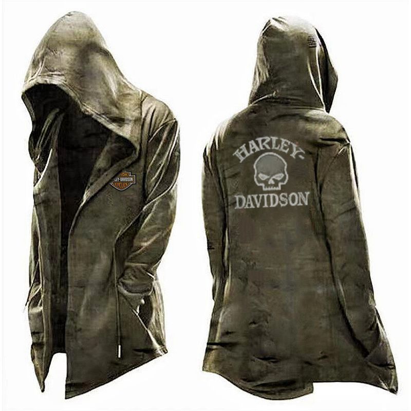 Loose hooded sweatshirt jacket
