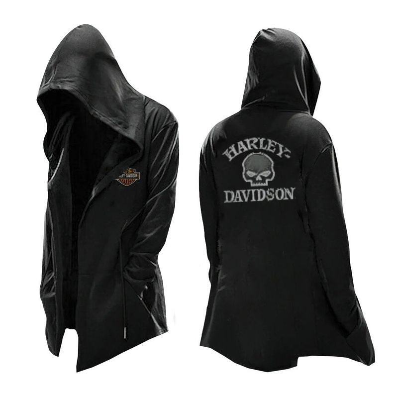 Loose hooded sweatshirt jacket