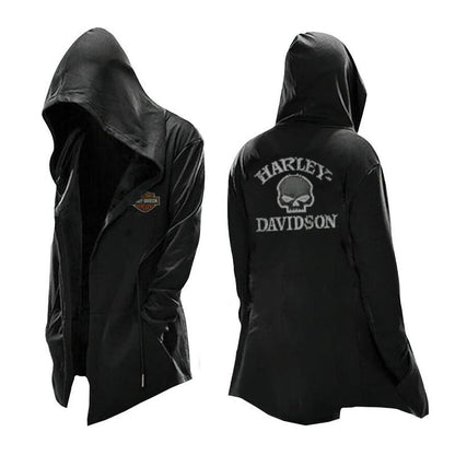 Loose hooded sweatshirt jacket