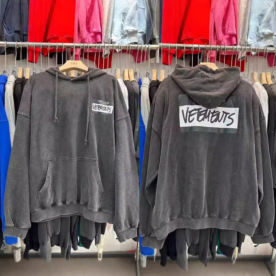 Loose hoodie and sweatshirt