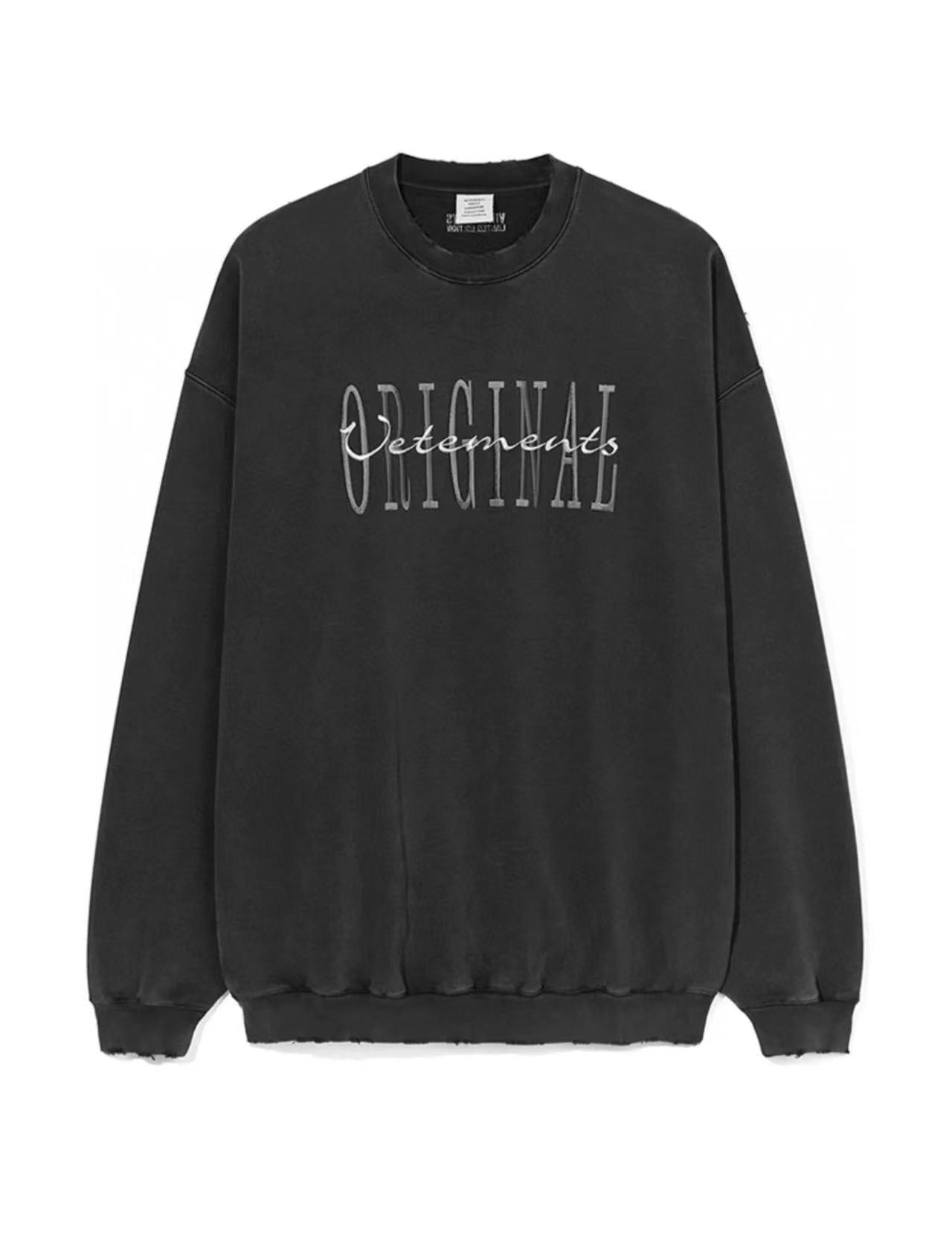 Loose hoodie and sweatshirt