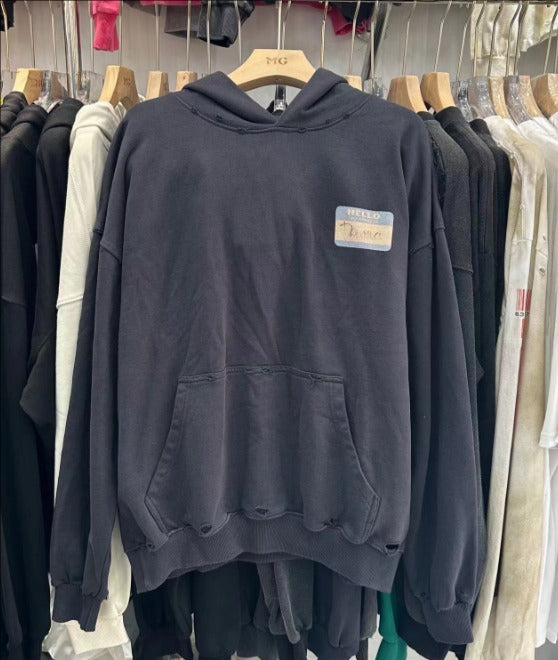 Loose hoodie and sweatshirt