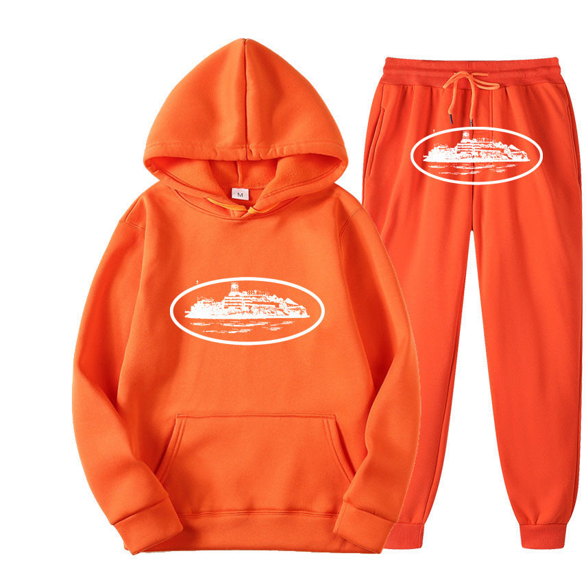 Loose hoodie set for trendy street wear