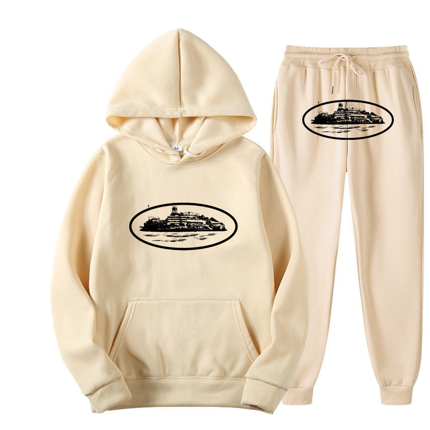 Loose hoodie set for trendy street wear