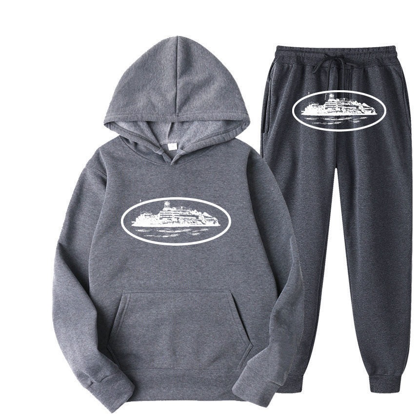 Loose hoodie set for trendy street wear