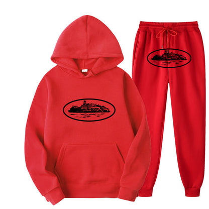Loose hoodie set for trendy street wear