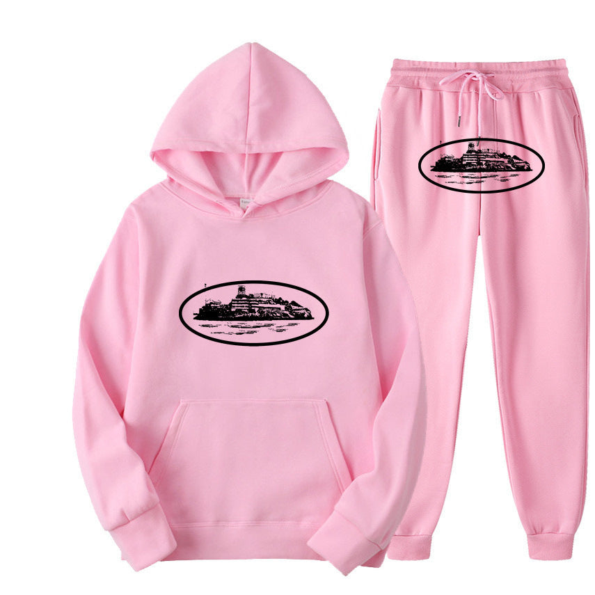 Loose hoodie set for trendy street wear