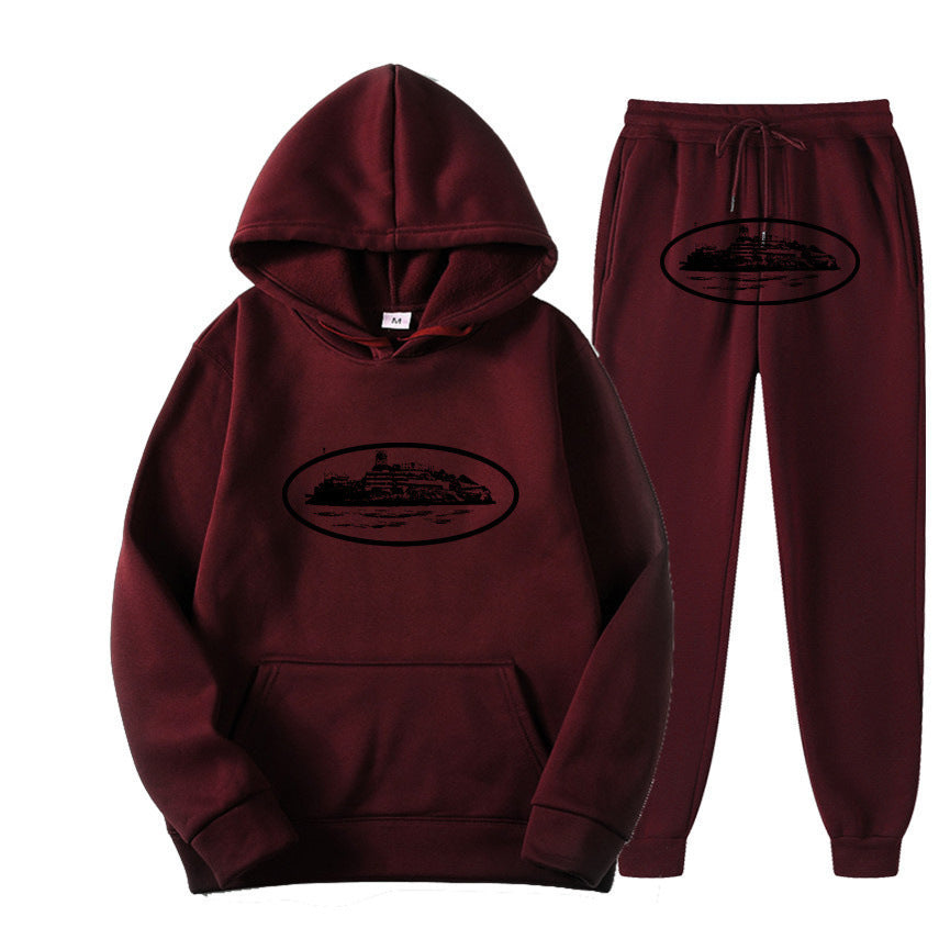 Loose hoodie set for trendy street wear