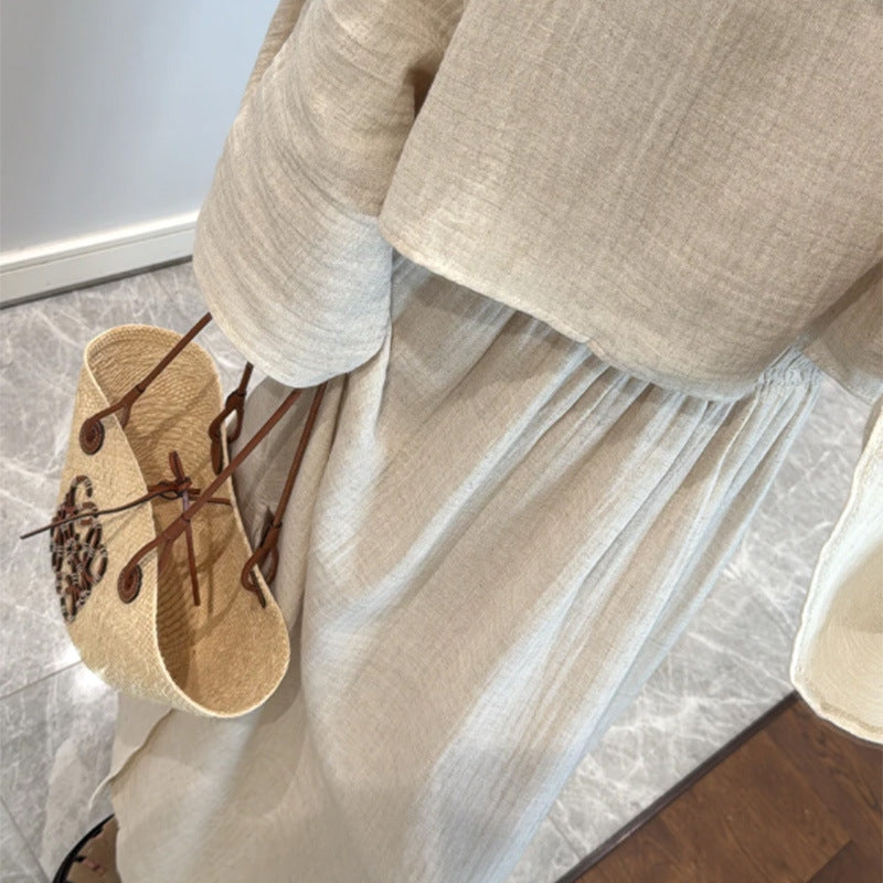 Loose Long Skirt Two-Piece Set
