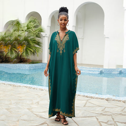 Loose oversized stand-up collar dress