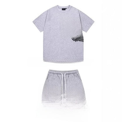 Loose Pants Japanese Sweatshirt Set for Men