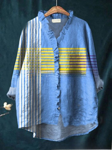 Loose Print Round Neck Casual Women's T-shirt