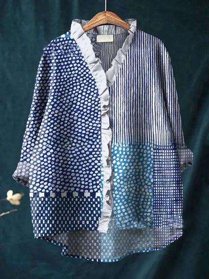 Loose Print Round Neck Casual Women's T-shirt