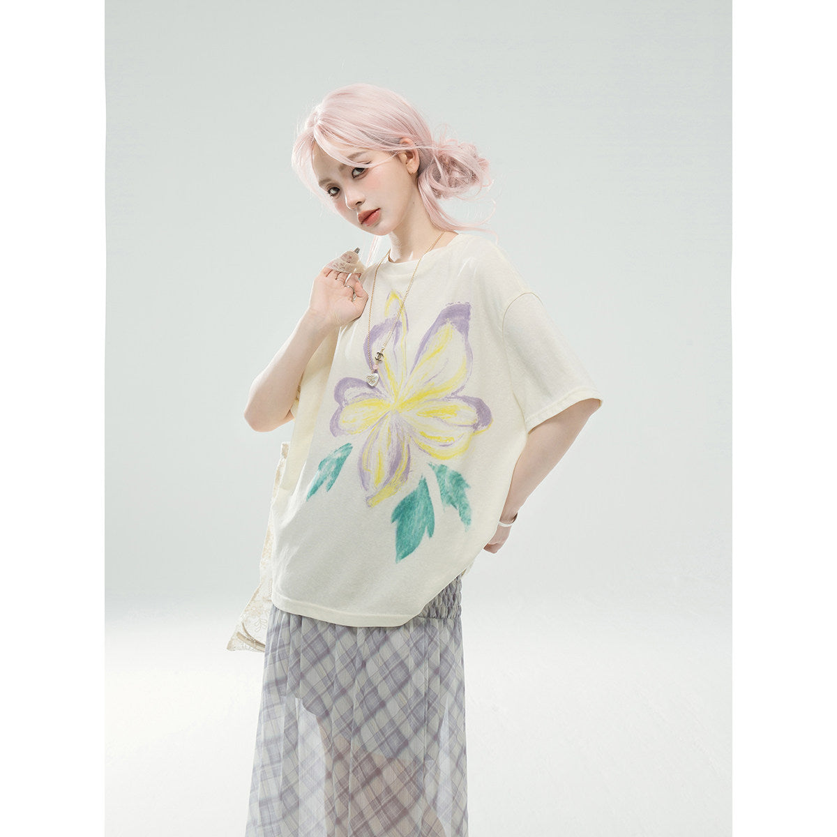 Loose Print Sun Protection T-Shirt