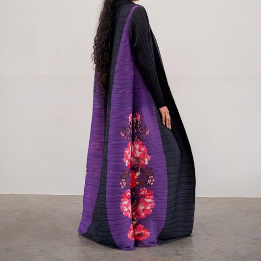 Loose printed lapel robe