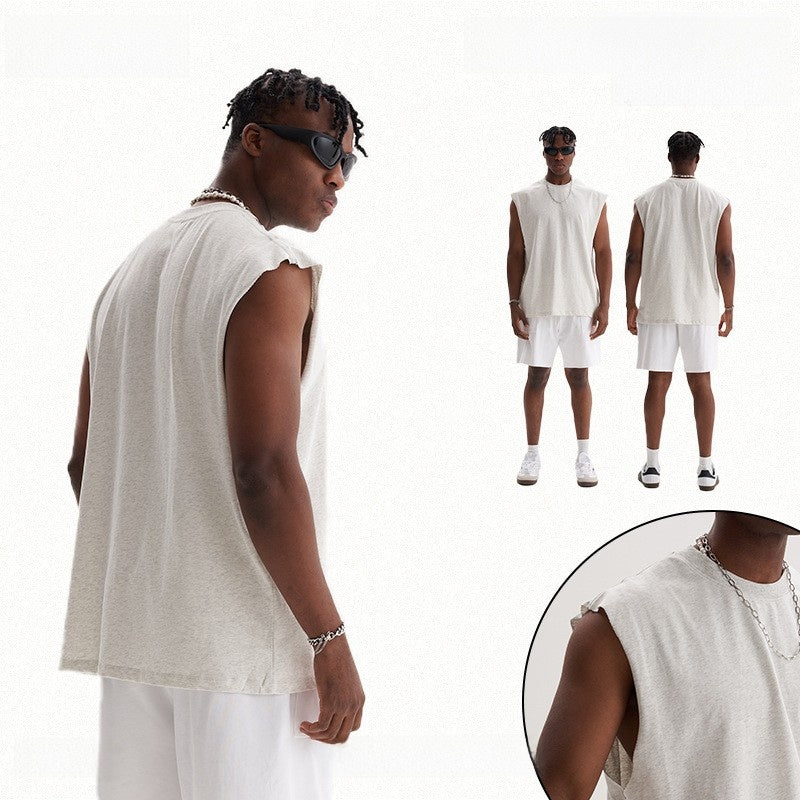 Loose Retro Sleeveless Men's Vest