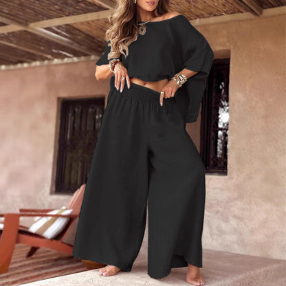 Loose Round Neck Shoulder suit