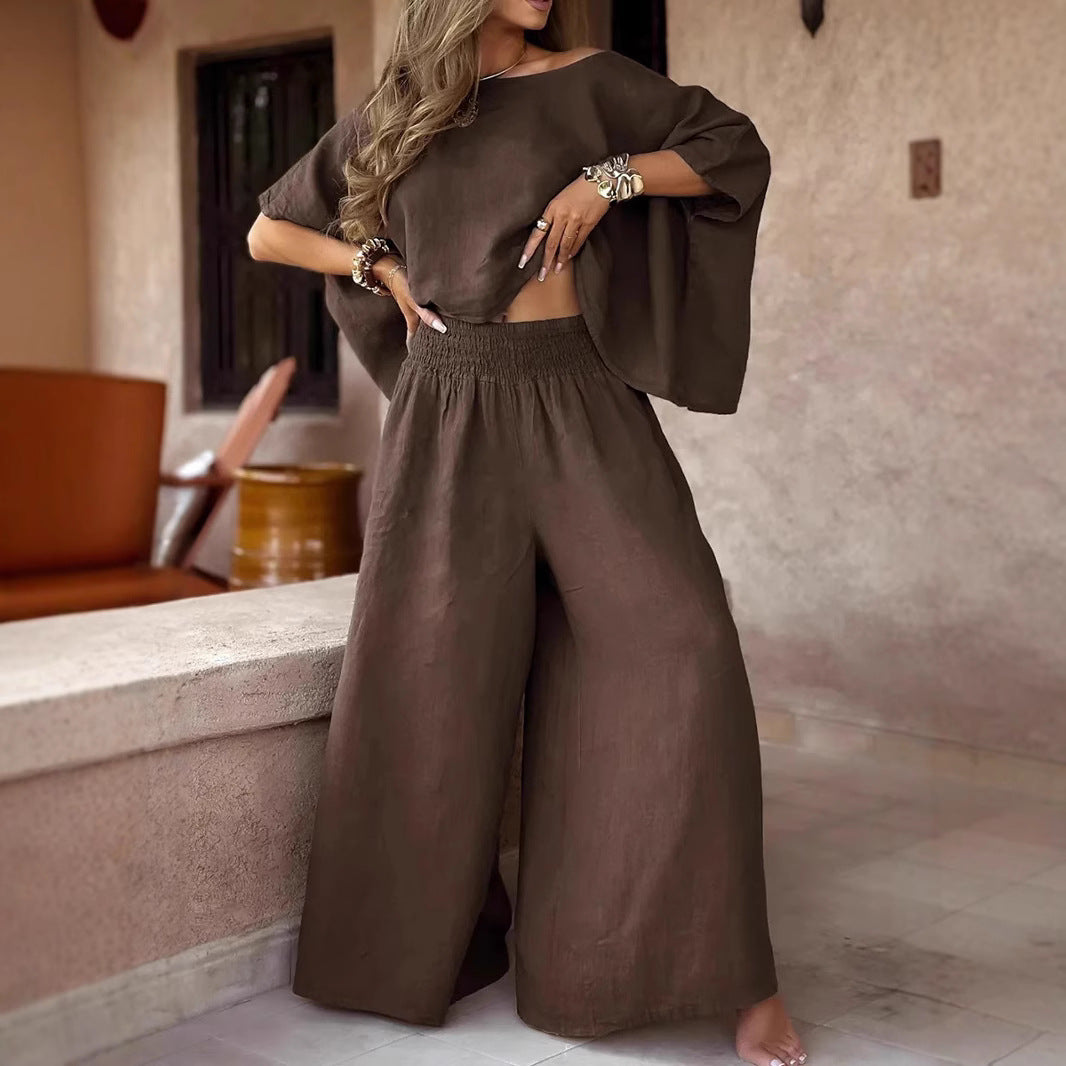 Loose Round Neck Shoulder suit