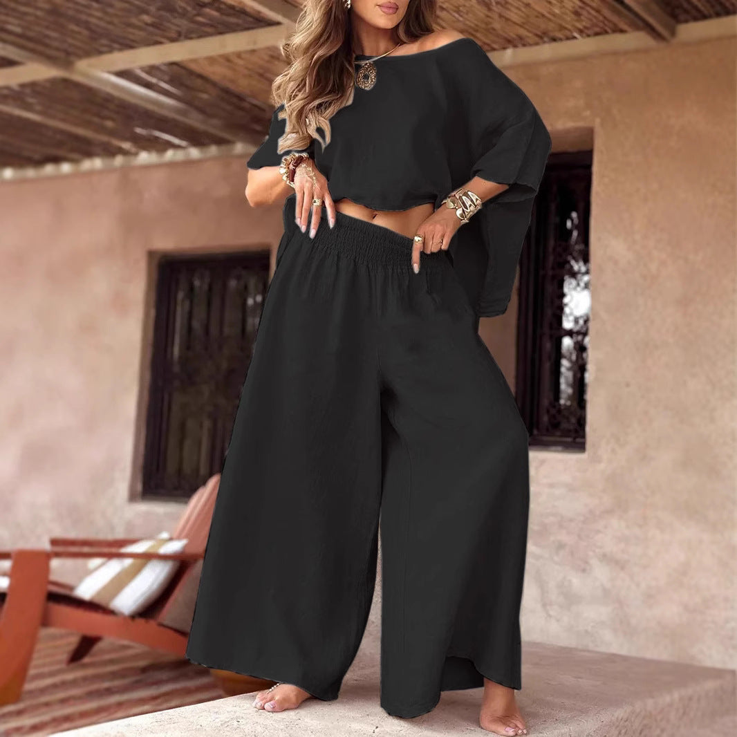 Loose Round Neck Shoulder suit