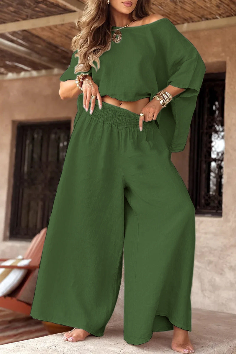 Loose Round Neck Shoulder suit