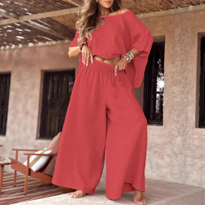 Loose Round Neck Shoulder suit