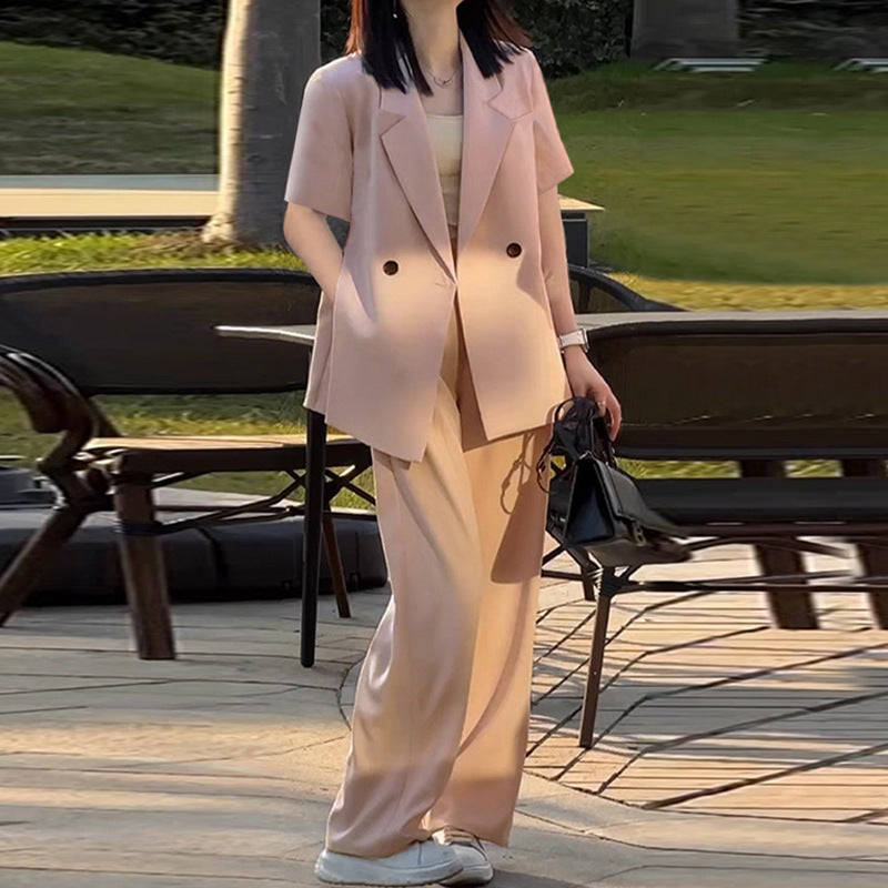 loose short sleeve suit jacket