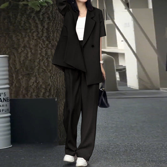 loose short sleeve suit jacket