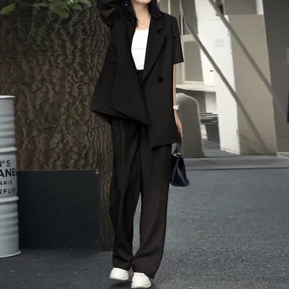 loose short sleeve suit jacket