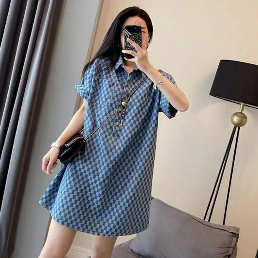 Loose Short-sleeved T-shirt Skirt