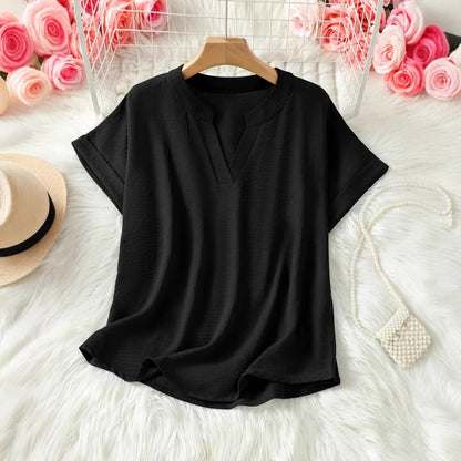 Loose Solid Color Casual Shirt for Women