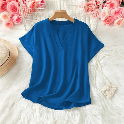 Loose Solid Color Casual Shirt for Women