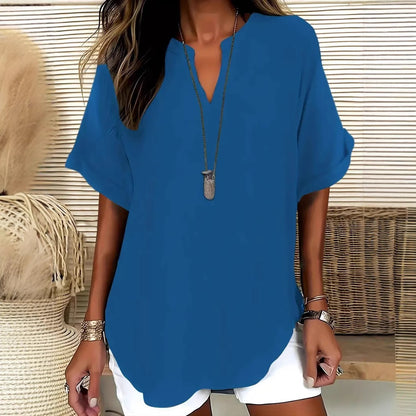 Loose Solid Color Women's Casual Shirt