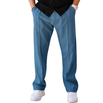 Loose straight-leg sport and casual trousers