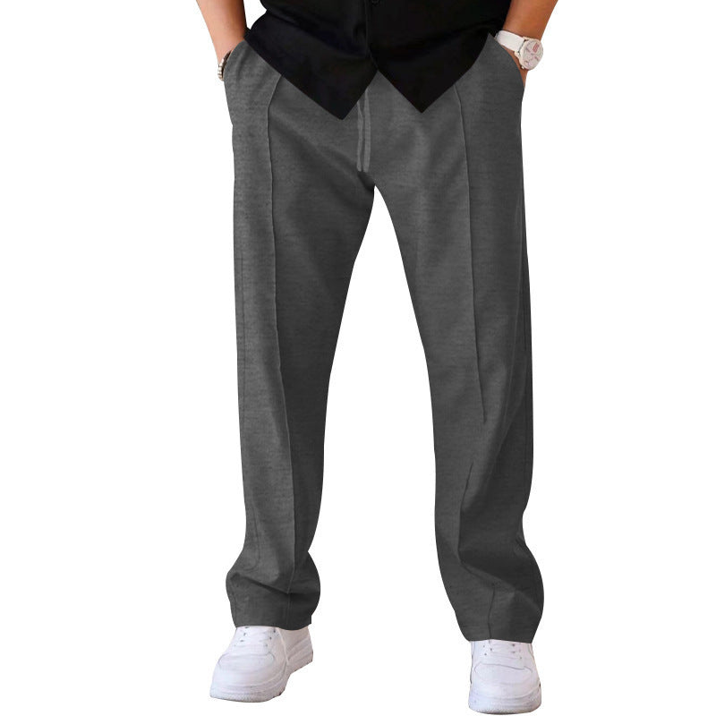 Loose straight-leg sport and casual trousers