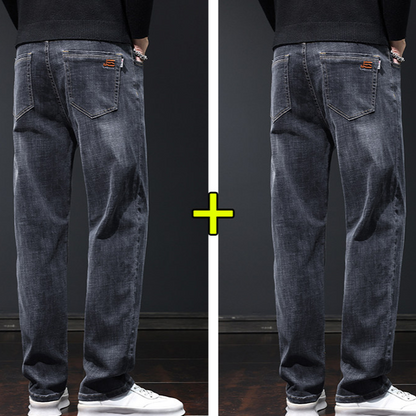 Loose straight-waist durable denim pants