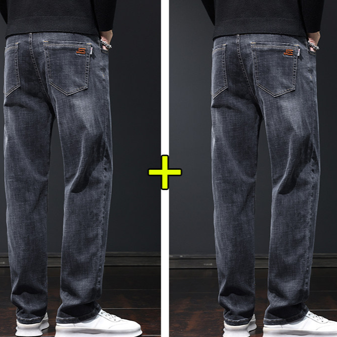 Loose straight-waist durable denim pants