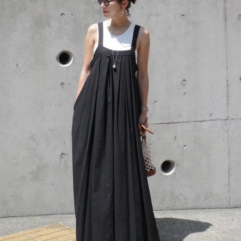 Loose strappy A-line dress