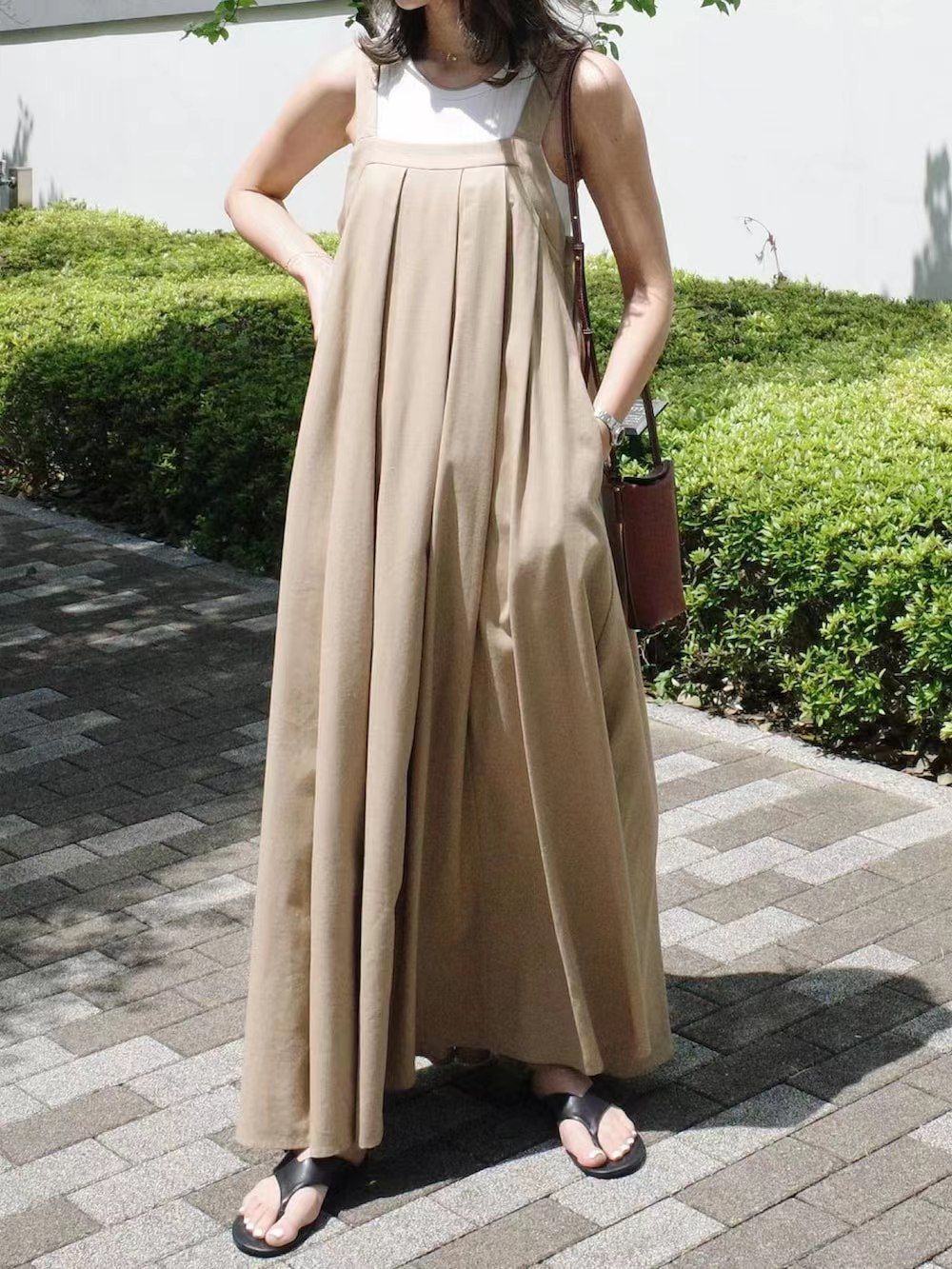 Loose strappy A-line dress
