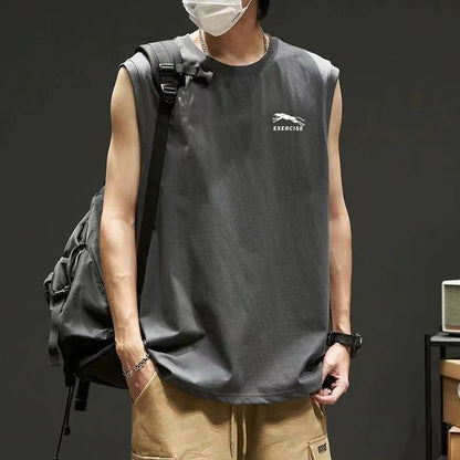 Loose training sleeveless T-shirt
