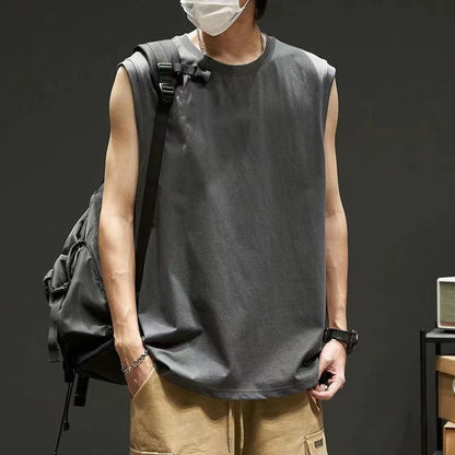 Loose training sleeveless T-shirt