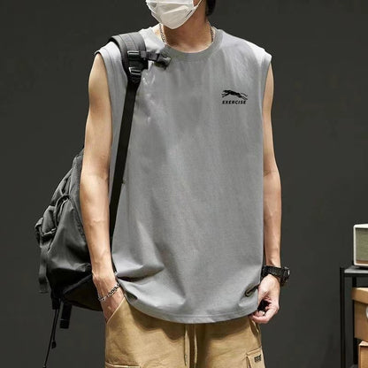Loose training sleeveless T-shirt