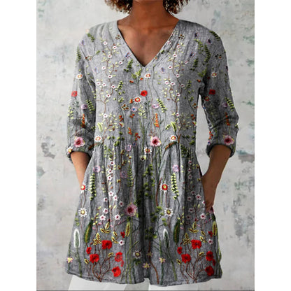 Loose V-Neck Dress