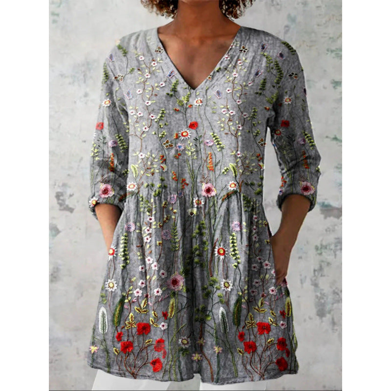 Loose V-Neck Dress
