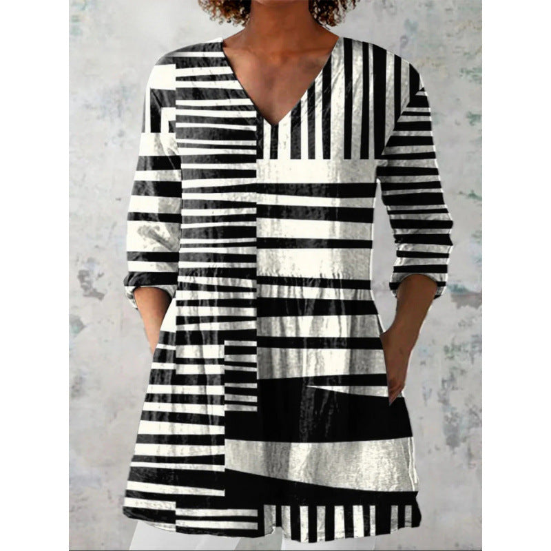 Loose V-Neck Dress