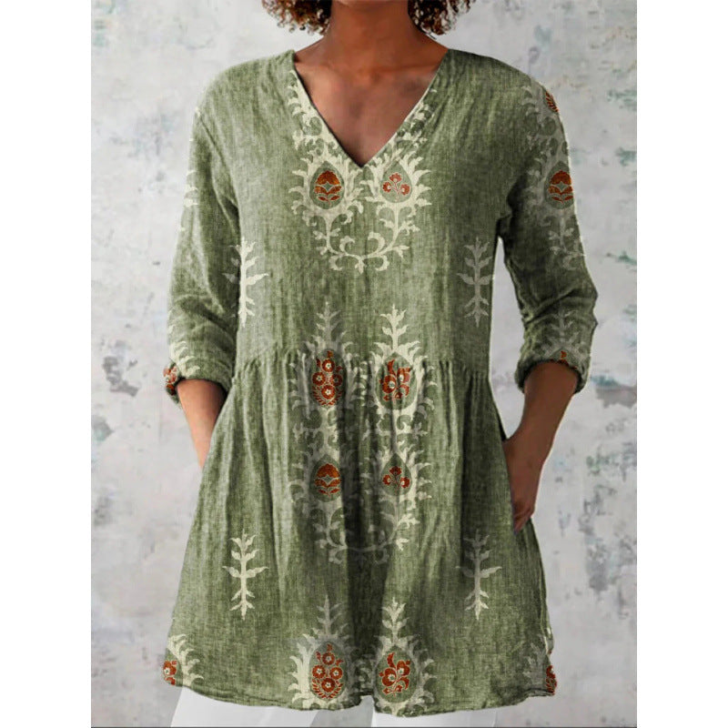 Loose V-Neck Dress