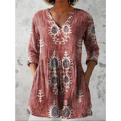 Loose V-Neck Dress